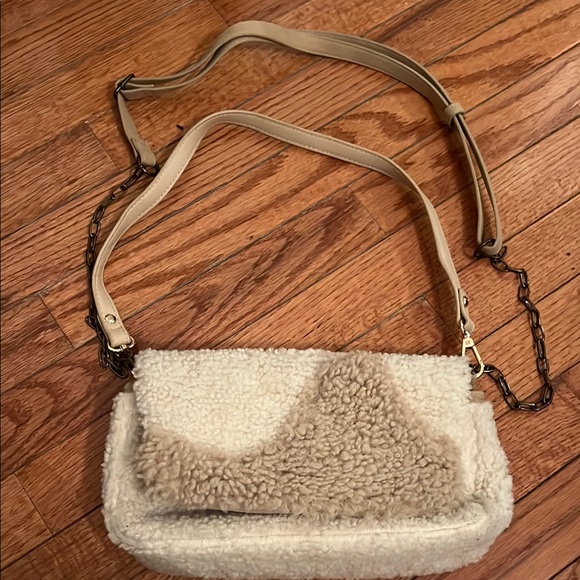 Small shearling Mellow Shoulder Bag